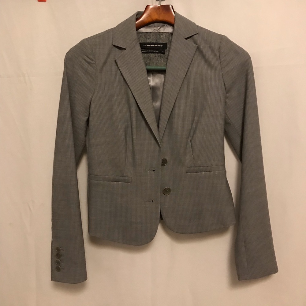 Club Monaco light gray stripe blazer